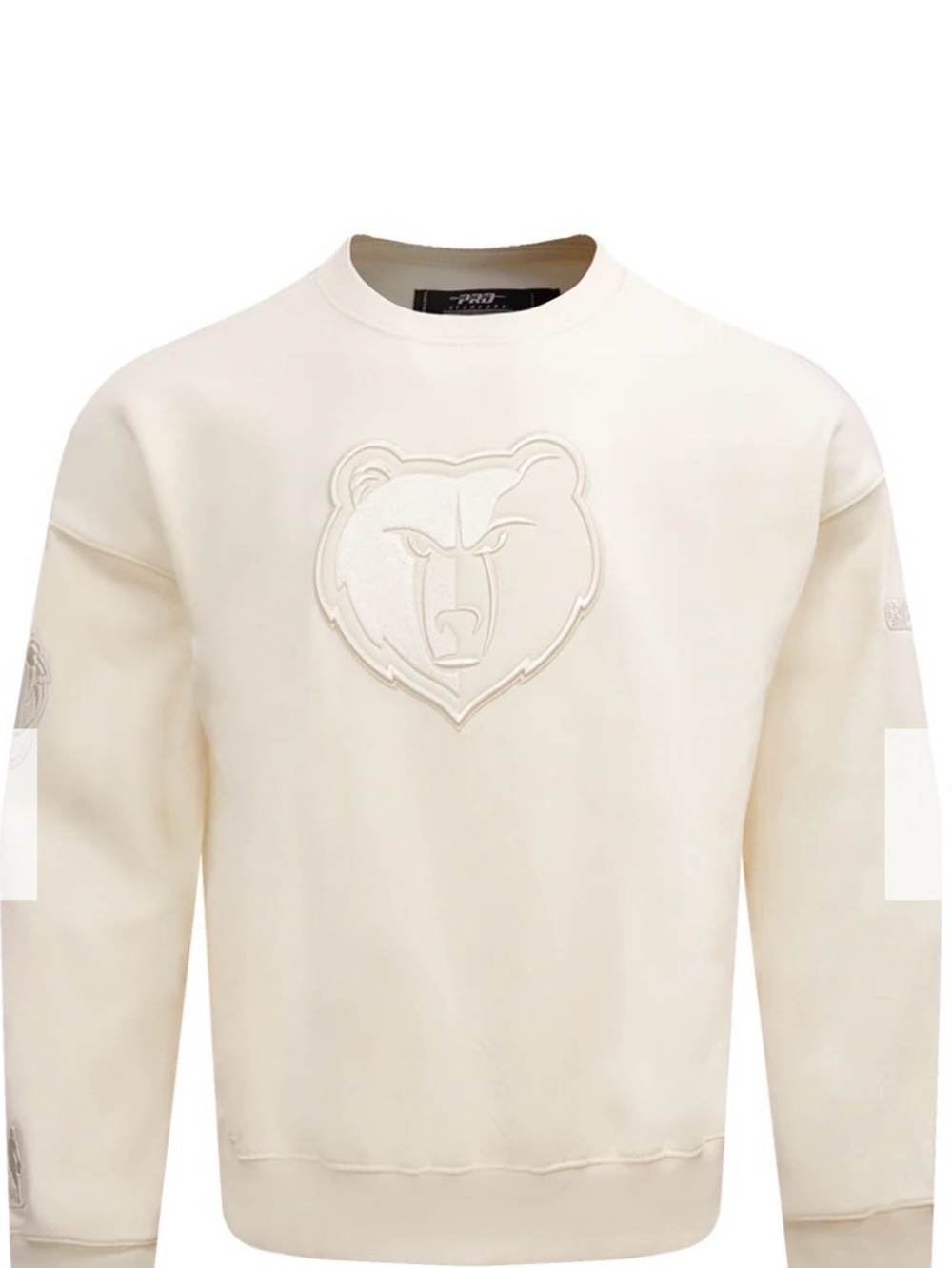 NWT NBA MEMPHIS GRIZZLIES NEUTRAL DROP SHOULDER FLEECE CREWNECK